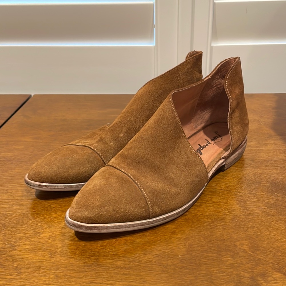 Free People Brown Leather Ankle Boots